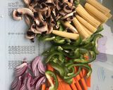 A picture of step 1 of Noodles with vegetables.