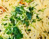 A picture of step 2 of Emirates Macaroni with schezwan chutney seasoning.