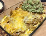 A picture of step 6 of Nachos with Ground Beef, Cheeses, and Guacamole.