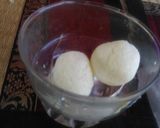 A picture of step 1 of Rasgulla pudding.