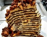 A picture of step 8 of Chocolate crepe cake.