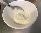 Une image de l'étape 2 de Dos de cabillaud ail et crème de persil aux algues.