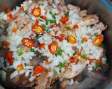 Foto del paso 7 de la receta: Harina de maíz a la Mantequilla con Menudos de Pollo Picante