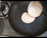 A picture of step 3 of Roti\Chapati \Phulka with liquid dough.