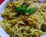 A picture of step 6 of Hyderabadi dum biryani.