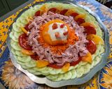 Une image de l'étape 19 de Salade complète au jambon blanc fumé, crudités et burrata.