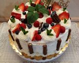 Erdei gyümölcsös mascarpone álomtorta 🎂🫐🍓🍇 recept fázis 14 fotója