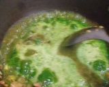 A picture of step 4 of Paneer sandwich in spinach gravy.