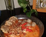 Foto langkah ke 9 dari resep Seblak Baso Aci Cuangki Home made.