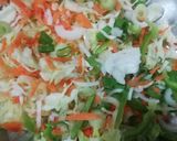 A picture of step 2 of Maggi pakoras.