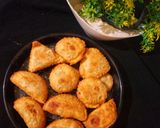 A picture of step 14 of Dumpling and different shape samosa.