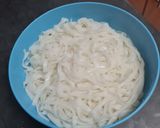 A picture of step 1 of Chicken Alfredo.