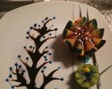 Foto del paso 3 de la receta: Árbol de naranja con caramelo y kiwi y decorado gastronómico