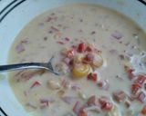 Foto del paso 6 de la receta: Salsa ó Dip de maíz🌽 tierno, pimiento🫑 y salchichón de cerdo🥓🫕🍟