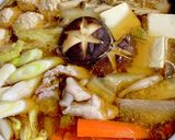 A picture of step 5 of Chanko Nabe.