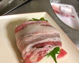 A picture of step 2 of Pork Belly Egg Onigiri.