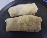 A picture of step 10 of Paneer and Beans Burrito wrap.