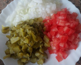 Foto del paso 2 de la receta: Patatas aliñadas con langostinos