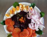 Foto del paso 1 de la receta: Ensalada acompañada de hojas de batata y espinacas bebys