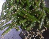 A picture of step 4 of Sesame Seed Beans.