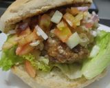 Foto del paso 13 de la receta: Hamburguesa🧀hawaiana🥯🍍🍔