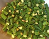A picture of step 3 of Masala Bhindi.