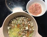 Hình bước làm 1 của món Soup thịt bằm su hào khoai tây carrot nâm