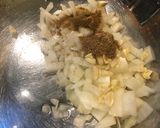 A picture of step 1 of Lentils with Cilantro and Cumin.