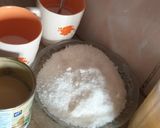 A picture of step 1 of Coconut halwa.