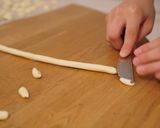 A picture of step 1 of Home made pasta, orecchiette, with broccoli.