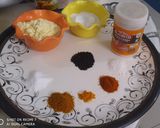 A picture of step 1 of Brinjal fry.