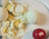 A picture of step 1 of Tuna, Sweet Pea, and Egg Salads Mix-up.