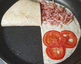 Foto del paso 6 de la receta Wrap de hamburguesa, bacon y queso roquefort
