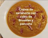 Foto del paso 12 de la receta: Crema de zanahoria con coles de Bruselas y panceta