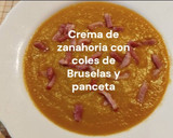 Foto del paso 12 de la receta: Crema de zanahoria con coles de Bruselas y panceta