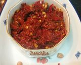 A picture of step 6 of Spicy Kolhapuri Thecha.