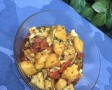 A picture of step 8 of Achari Sabzi.