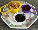 A picture of step 1 of Banana Walnut Cranberry Tea Cake.
