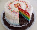 Foto langkah ke 12 dari resep Steamed Rainbow Cake Super Lembut.