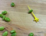 A picture of step 4 of For Bento Box Color: Edamame Skewers.