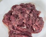 Gambar langkah 1 resipi Beef wraps.