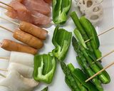 A picture of step 3 of Vegetable-Focused Kushikatsu (Japanese Skewered Cutlets).
