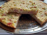 Tarta de cebolla, puerros y panceta