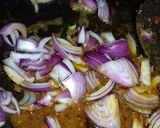 A picture of step 2 of Peri sauce fried rice.