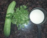 A picture of step 1 of Cucumber Dhirde.