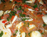 Fried couscous with spinach and egg saucematakin girki6 hoto