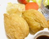 A picture of step 1 of Dinner Menu with Kushikatsu and Inari Sushi.