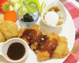 A picture of step 2 of Dinner Menu with Kushikatsu and Inari Sushi.