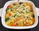 A picture of step 3 of Veggies Flan.