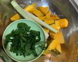 Gambar langkah 1 resipi Masak lemak telur itik sayur labu.